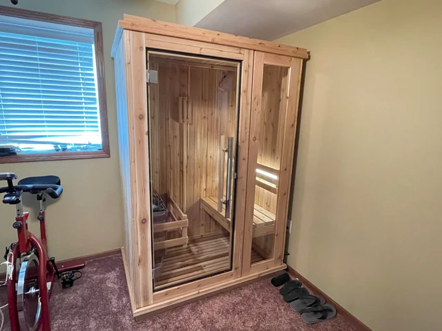 Sauna installation in Tiburon garage